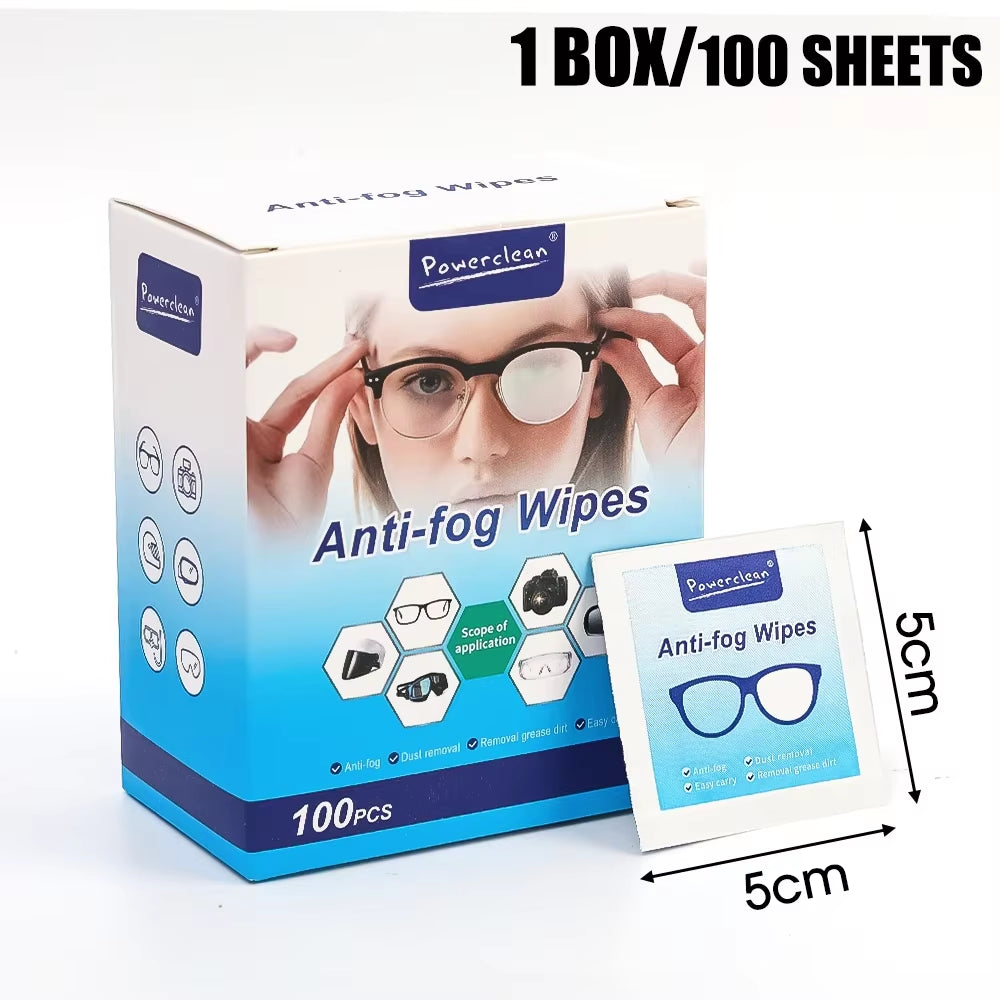 10/100Pcs Glasses Cleaning Wet Paper Disposable anti Fog Misting Dust Remover Lens Wipes Sunglasses Phone Screen Cleaner