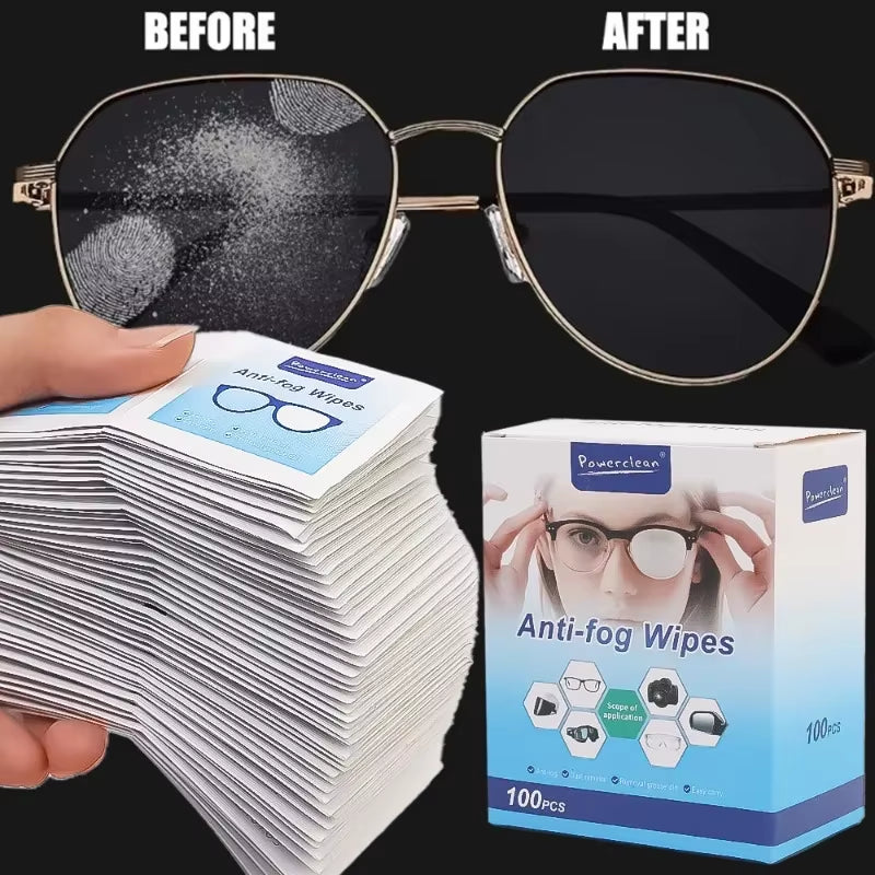 10/100Pcs Glasses Cleaning Wet Paper Disposable anti Fog Misting Dust Remover Lens Wipes Sunglasses Phone Screen Cleaner